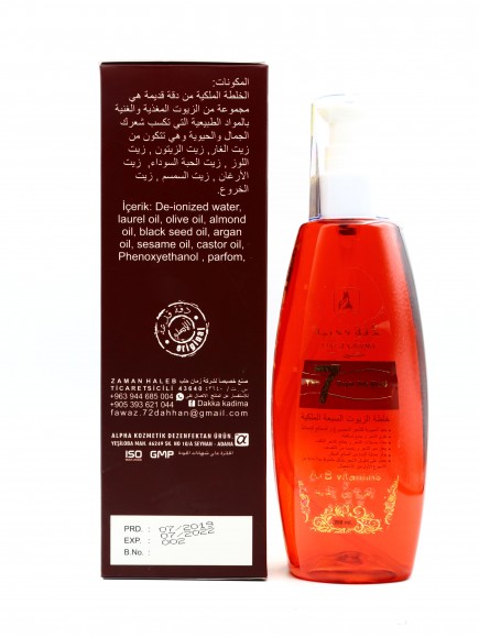 Масло для окрашенных волос Dakka Kadima с 7 маслами и витаминами A+B 200 мл Масло для окрашенных волос Dakka Kadima с 7 маслами и витаминами A+B 200 мл