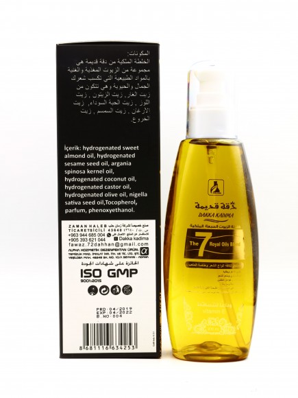 Масло для волос Dakka Kadima с 7 маслами и витамином E Масло для волос Dakka Kadima с 7 маслами и витамином E