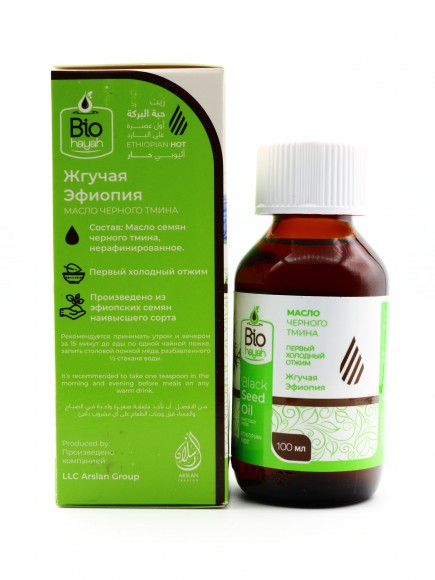 Bio Hayah — «Жгучая Эфиопия» Масло черного тмина 100 мл Bio Hayah — «Жгучая Эфиопия» Масло черного тмина 100 мл