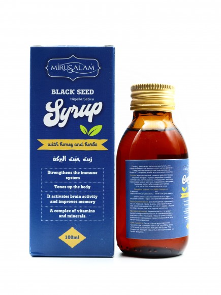 Сироп черного тмина с медом и травами Mirusalam 100 мл Сироп черного тмина с медом и травами Mirusalam 100 мл