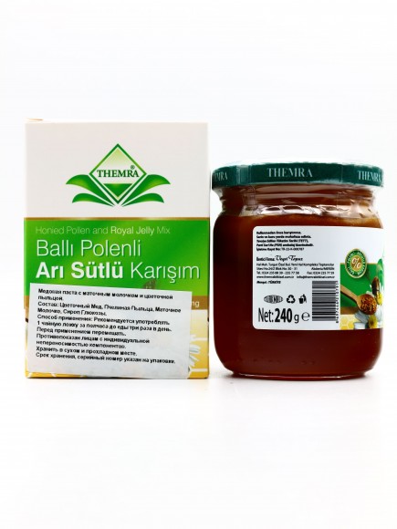 Themra - Balli Polenli Ari Sutlu Karisim 240 гр (Мёд с маточным молочком и пыльцой для детей)