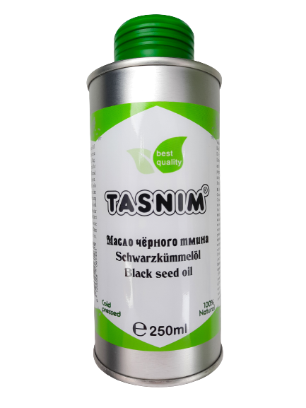 Tasnim - Эфиопское Масло черного тмина первого холодного отжима в жестяной банке 250 мл